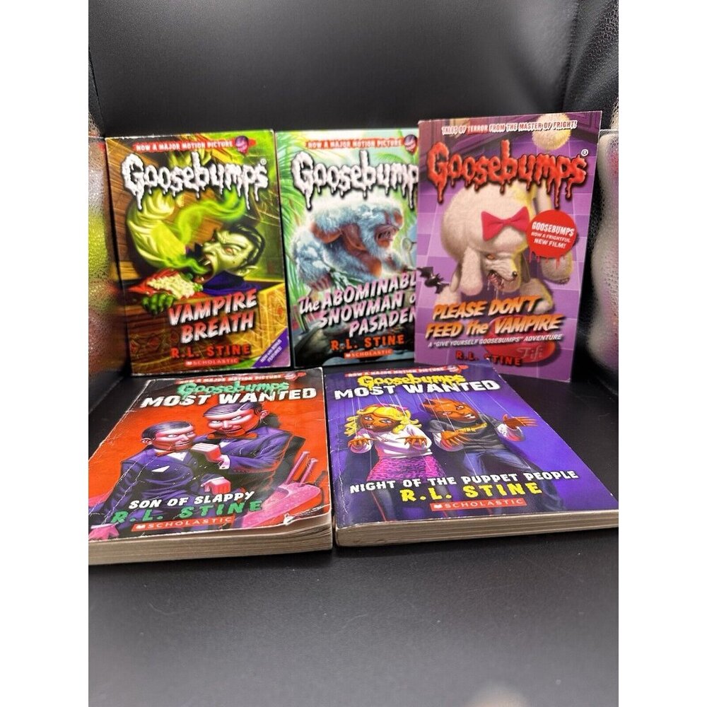 Goosebumps Lot Of 5 Most Wanted Vampire Breath Slappy Vampire Snowman R.L. Stine